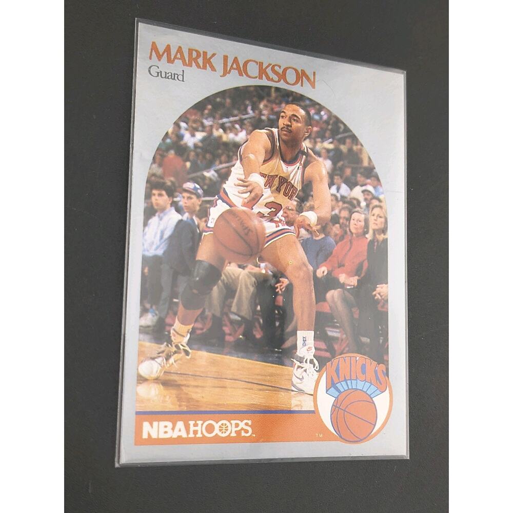 1990-91 NBA Hoops Mark Jackson Menendez Brothers Rookie Card - Picture 3 of 3